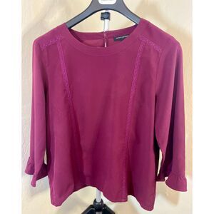 Banana Republic burgundy L long sleeve blouse